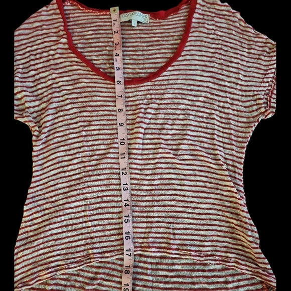Daydreamer SM Red & White Striped  Crop Top - Picture 8 of 10